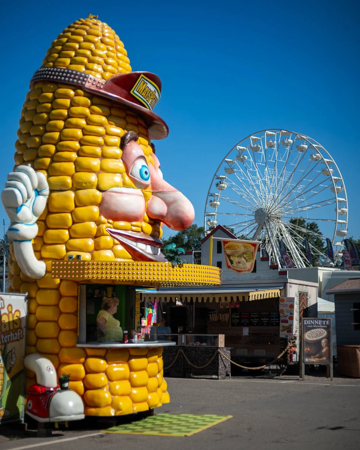 Speyer, Brezlfest, food booth.