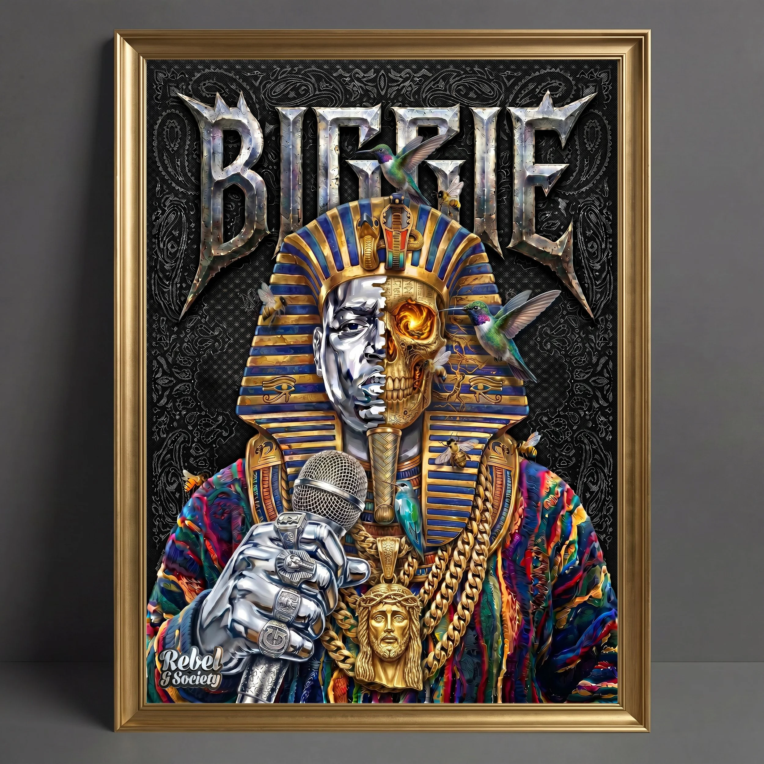 Cosmic Pharaoh Biggie Framed Poster