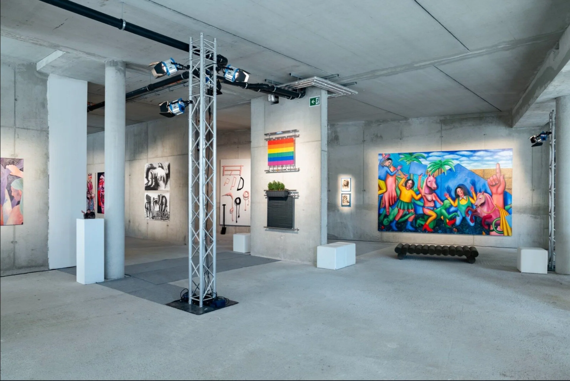 We opened the doors to "Play and Pleasure" &mdash; an exhibition with a local artists' section called "Picture Paradise" &mdash; and something happened that we didn't plan for: 
the spaces became sensory, and they became a pulse, 