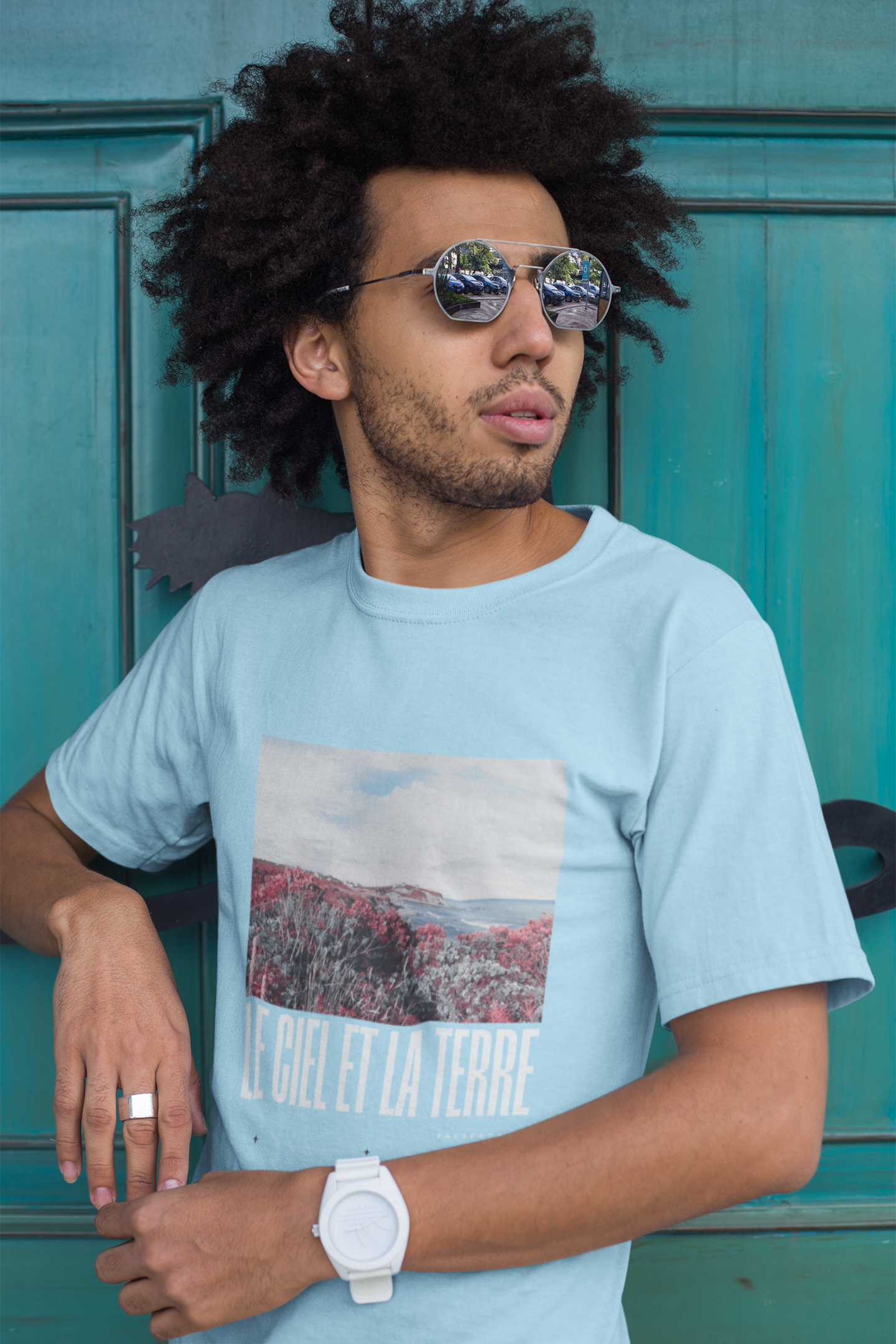 mockup-of-a-man-with-an-afro-wearing-a-t-shirt-a-ring-and-a-watch-22253.png