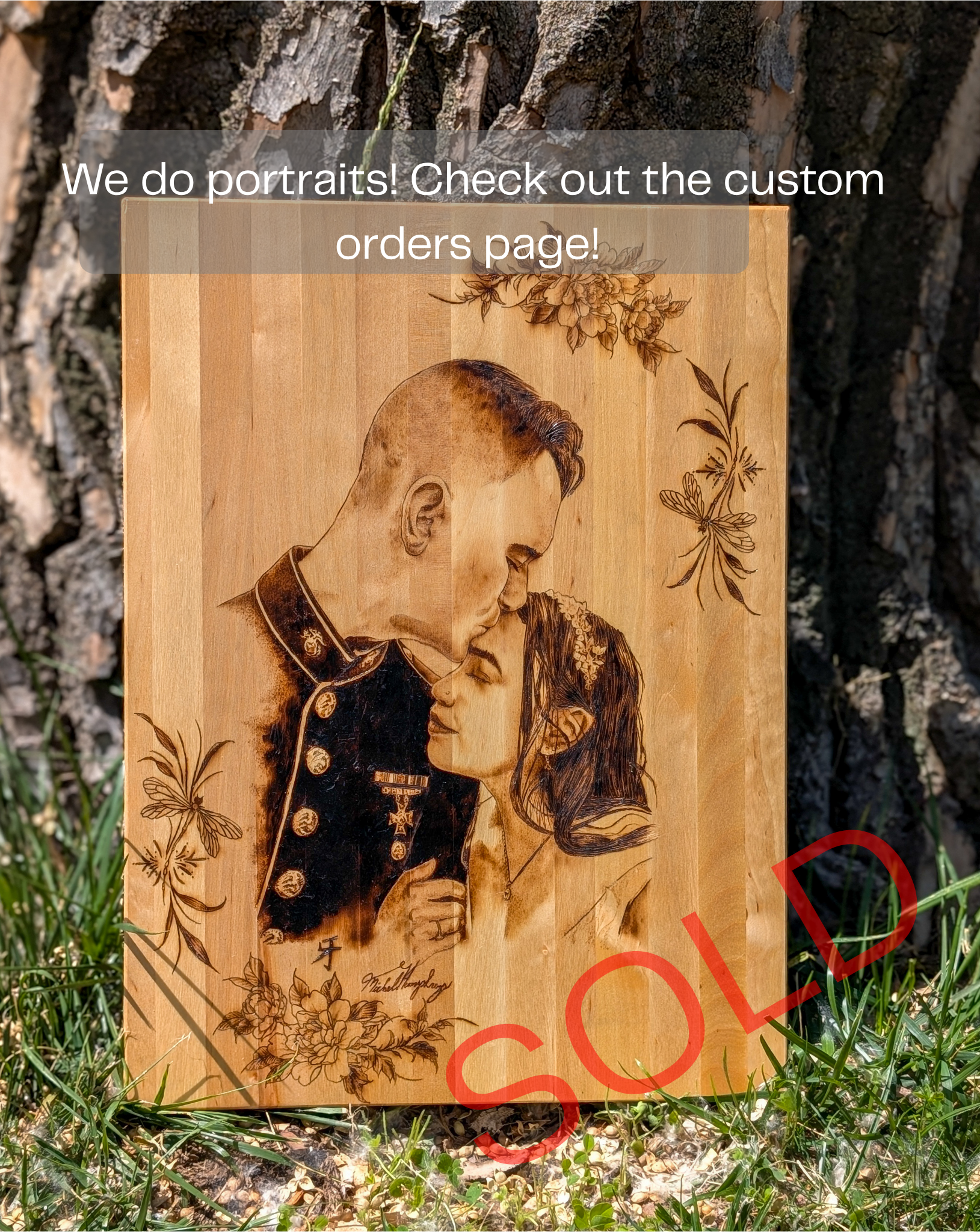 Custom Wood burned Portraits