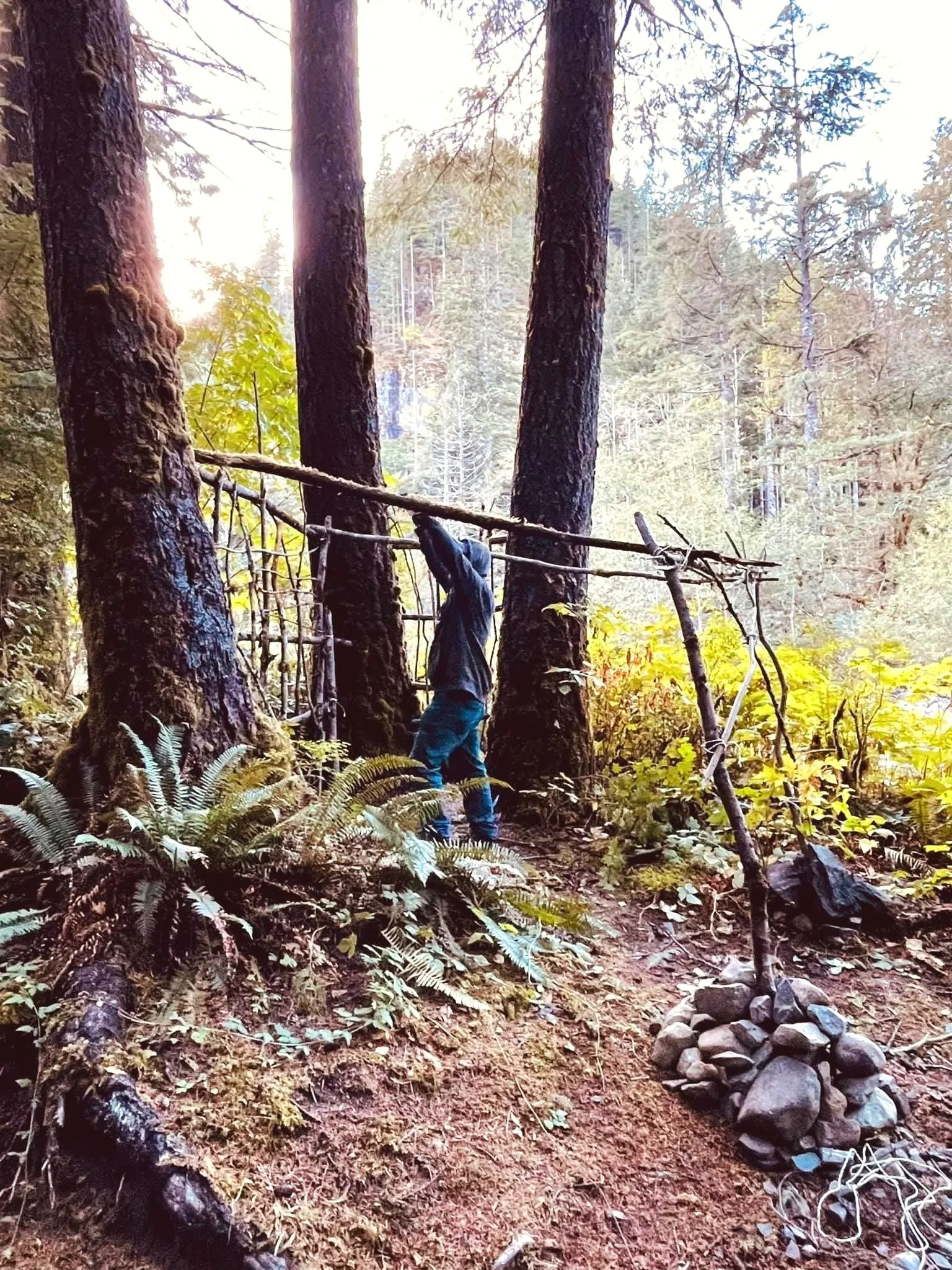 Backpacking, Shelter building, Primitive skills, Outdoor survival, Handmade Art
