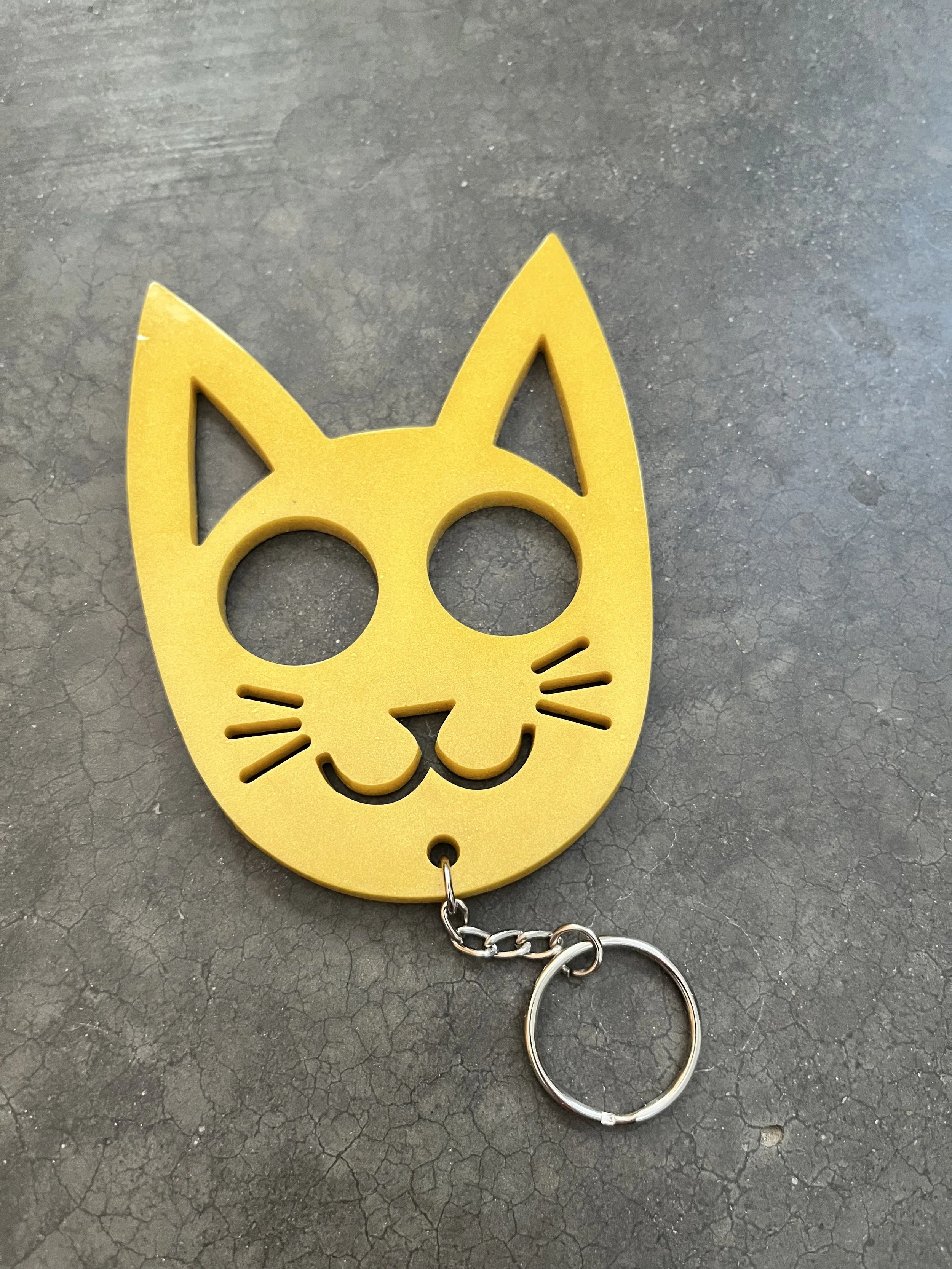 Yellow resin epoxy emergency keychain