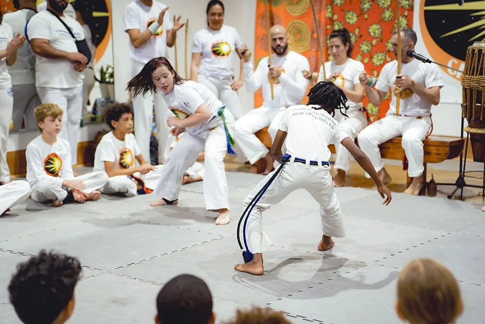 Students developing fitness and confidence through Capoeira