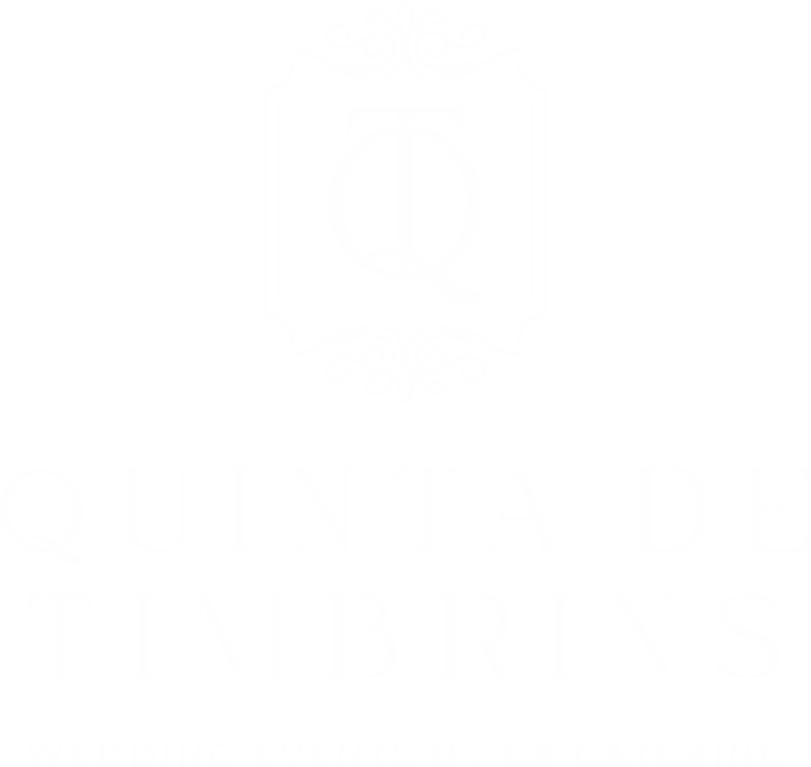 Logotipo da Quinta dos Tembirns com um escudo ornamentado e uma letra 'Q' no centro.