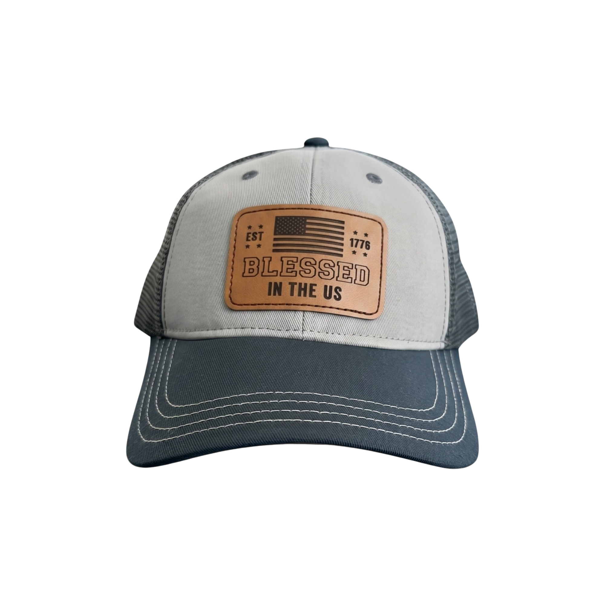 American Legacy Leather Patch Cap-Charcoal.png
