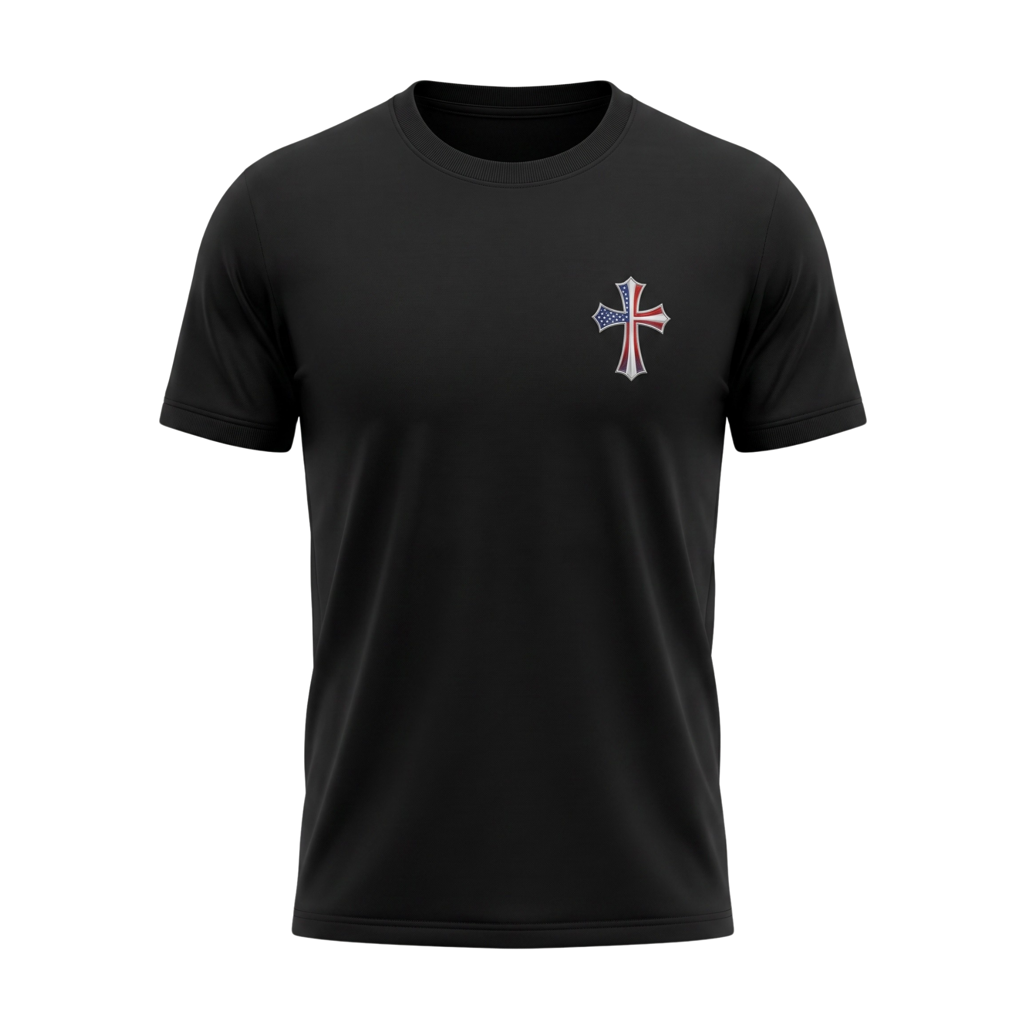 Rock n' Faith Black Tee Front.png