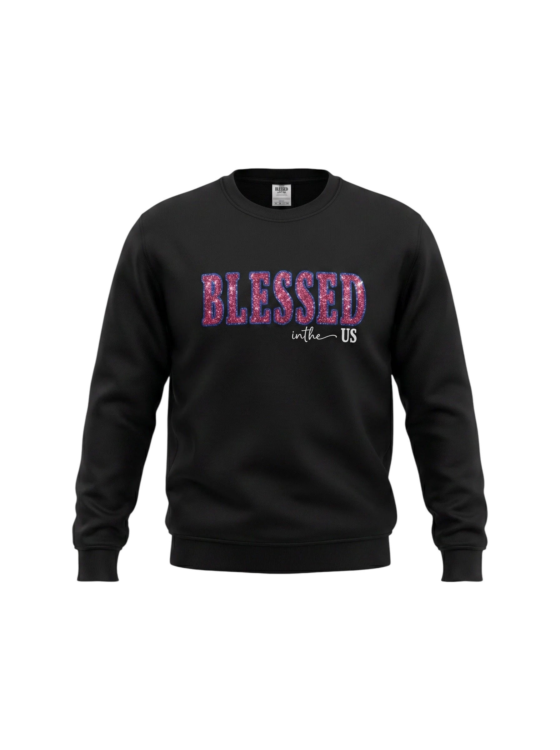 Red, White & Glitter Black Crewneck-Red Glitter.jpg