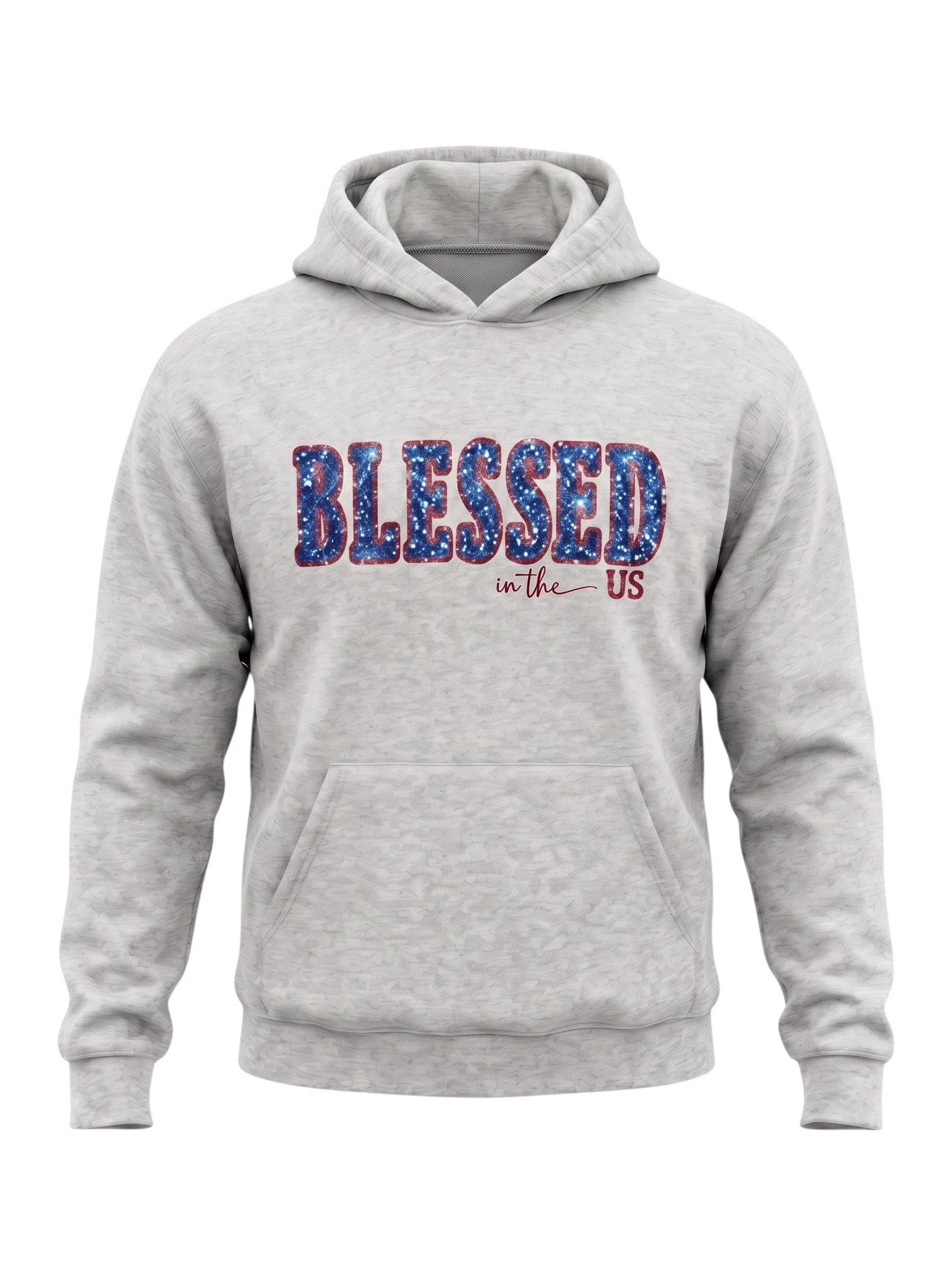 Red, White & Glitter Kid Hoodie