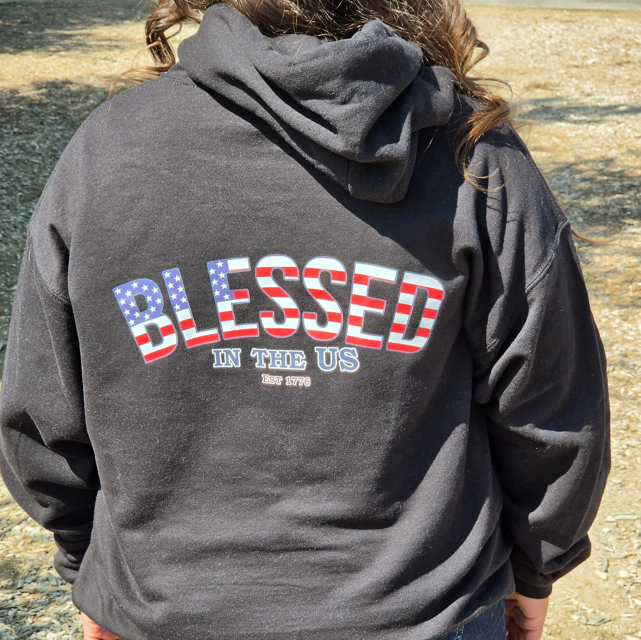 Stars & Stripes Black Hoodie Back-Emma.jpg