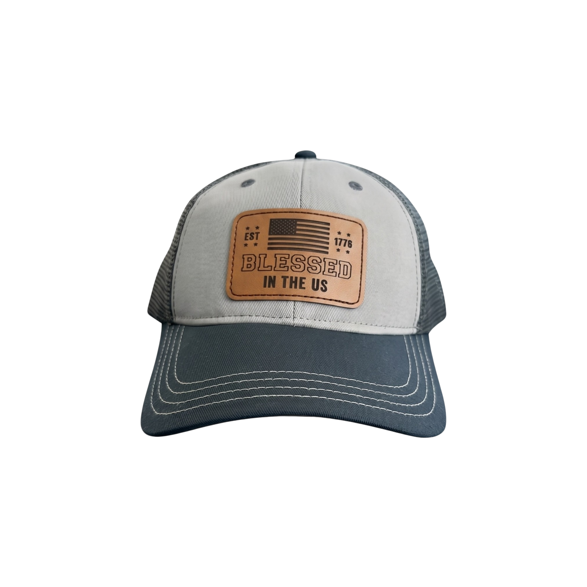 American Legacy Leather Patch Cap-Charcoal.png