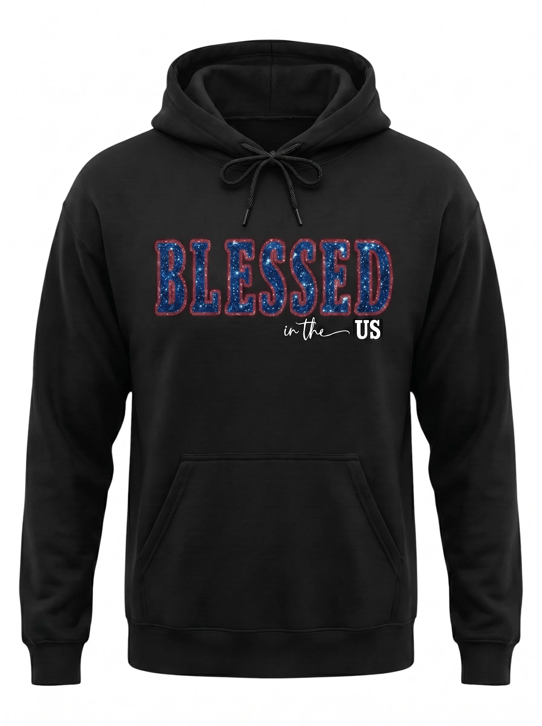 Red, White & Glitter Black Hoodie-Blue Glitter.jpg