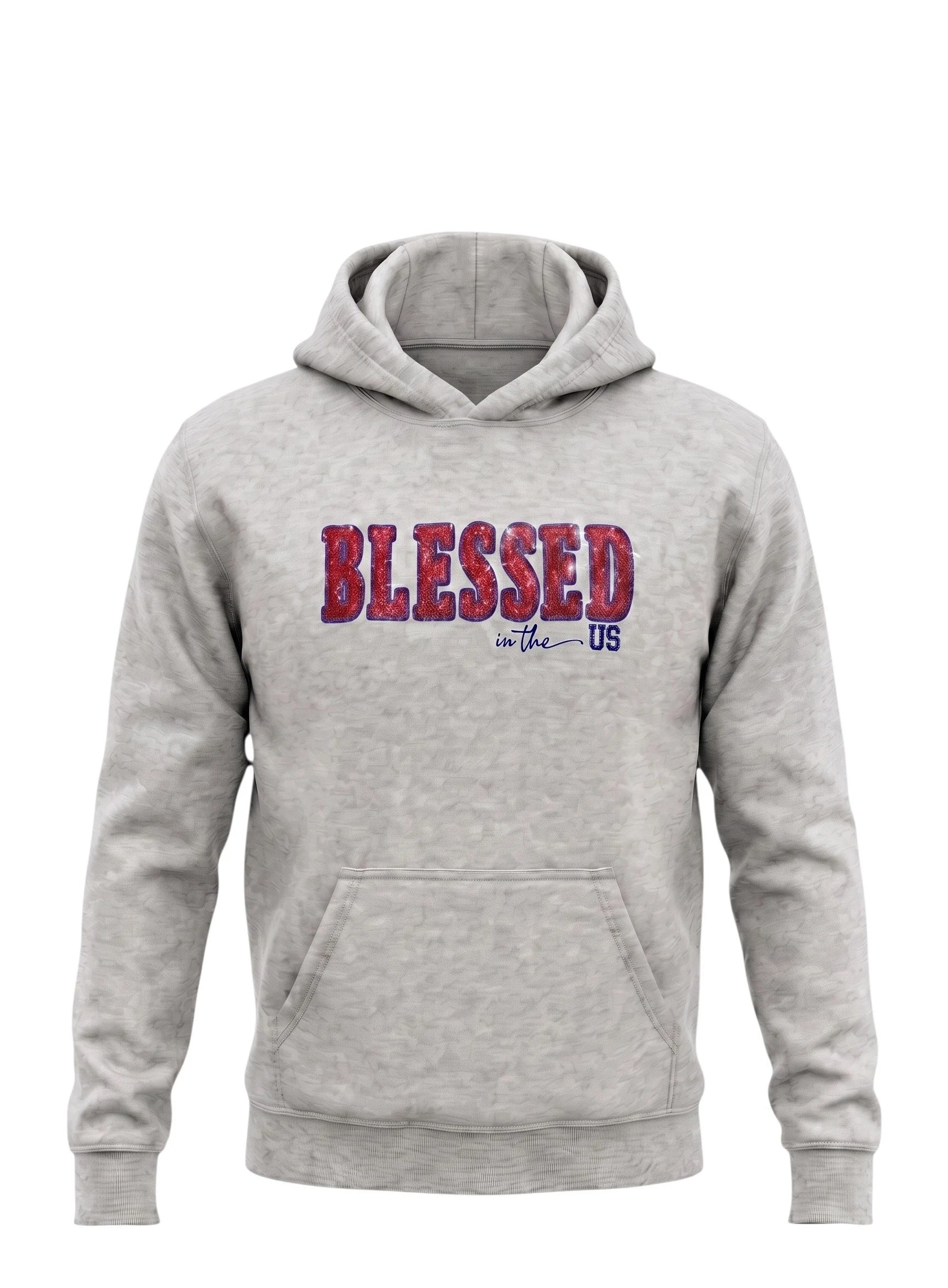 Red, White & Glitter Kid Grey Hoodie-Red Glitter.jpg