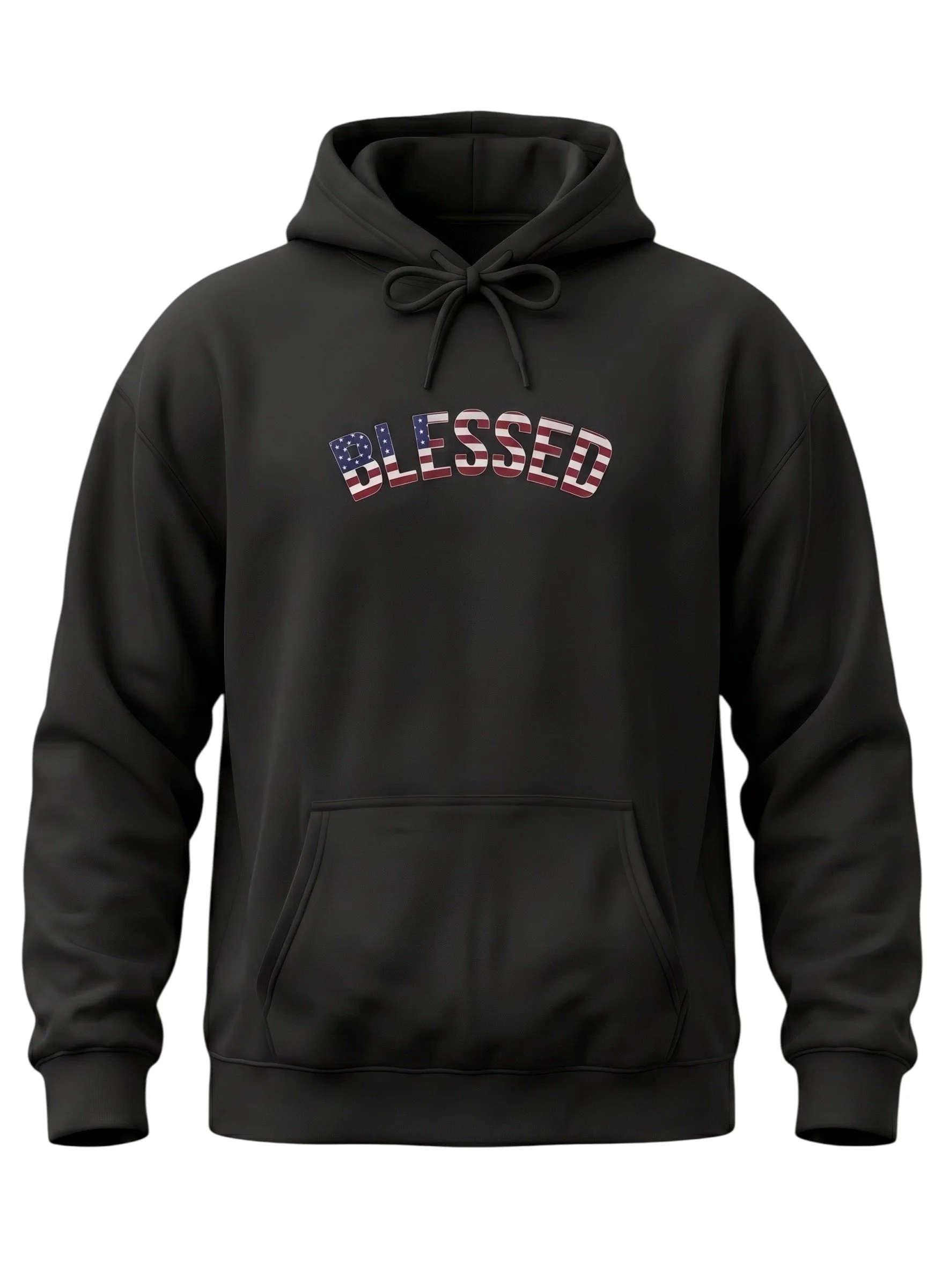 Stars & Stripes Black Hoodie Front.jpg