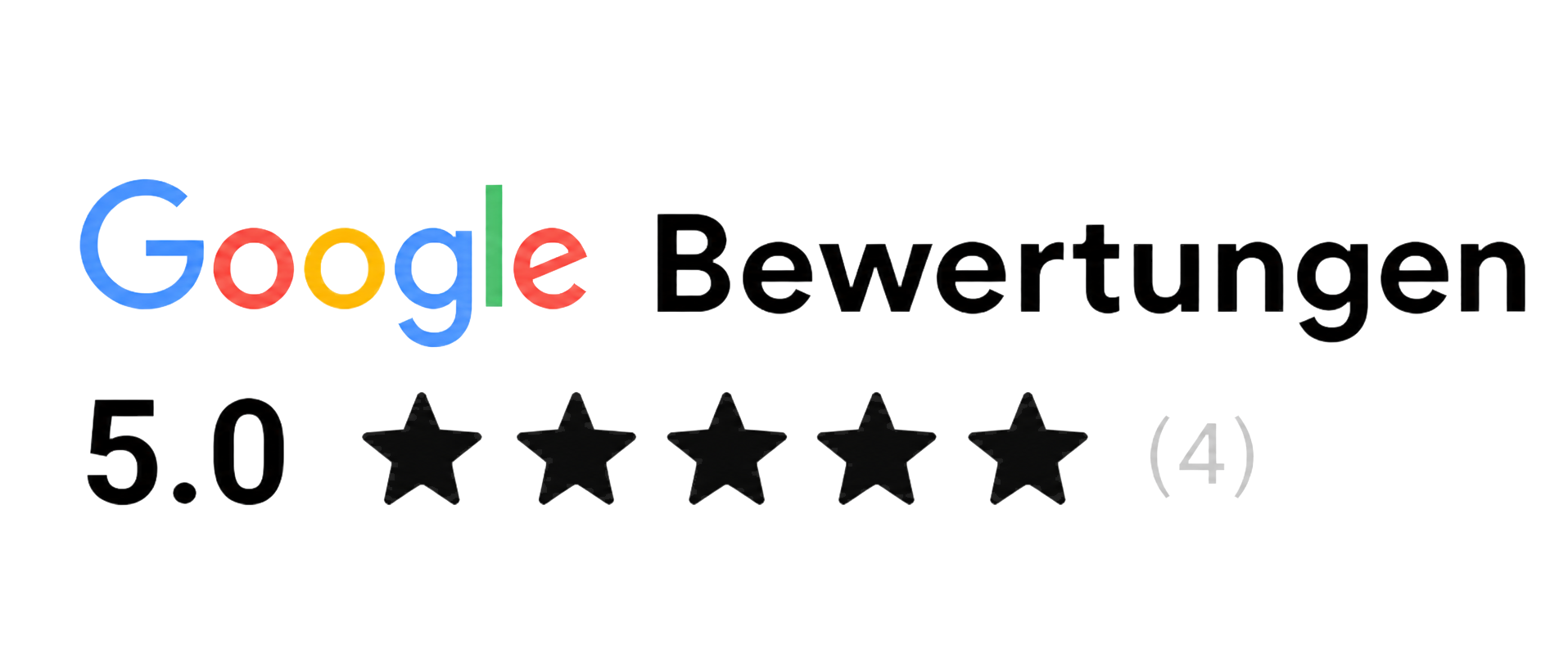 Google Bewertungen: 5,0 Sterne aus 4 Bewertungen