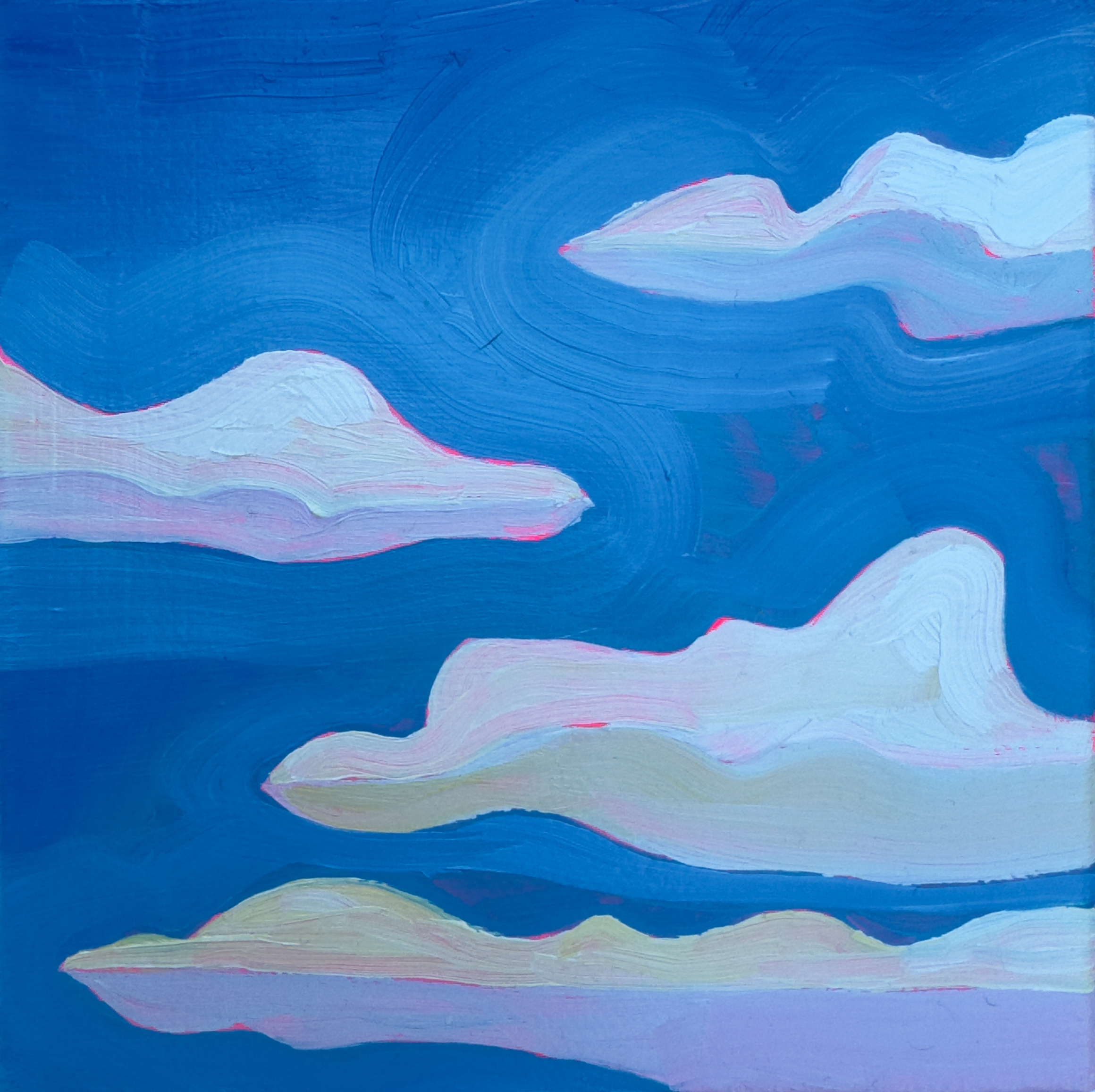 White Clouds Mini Canvas