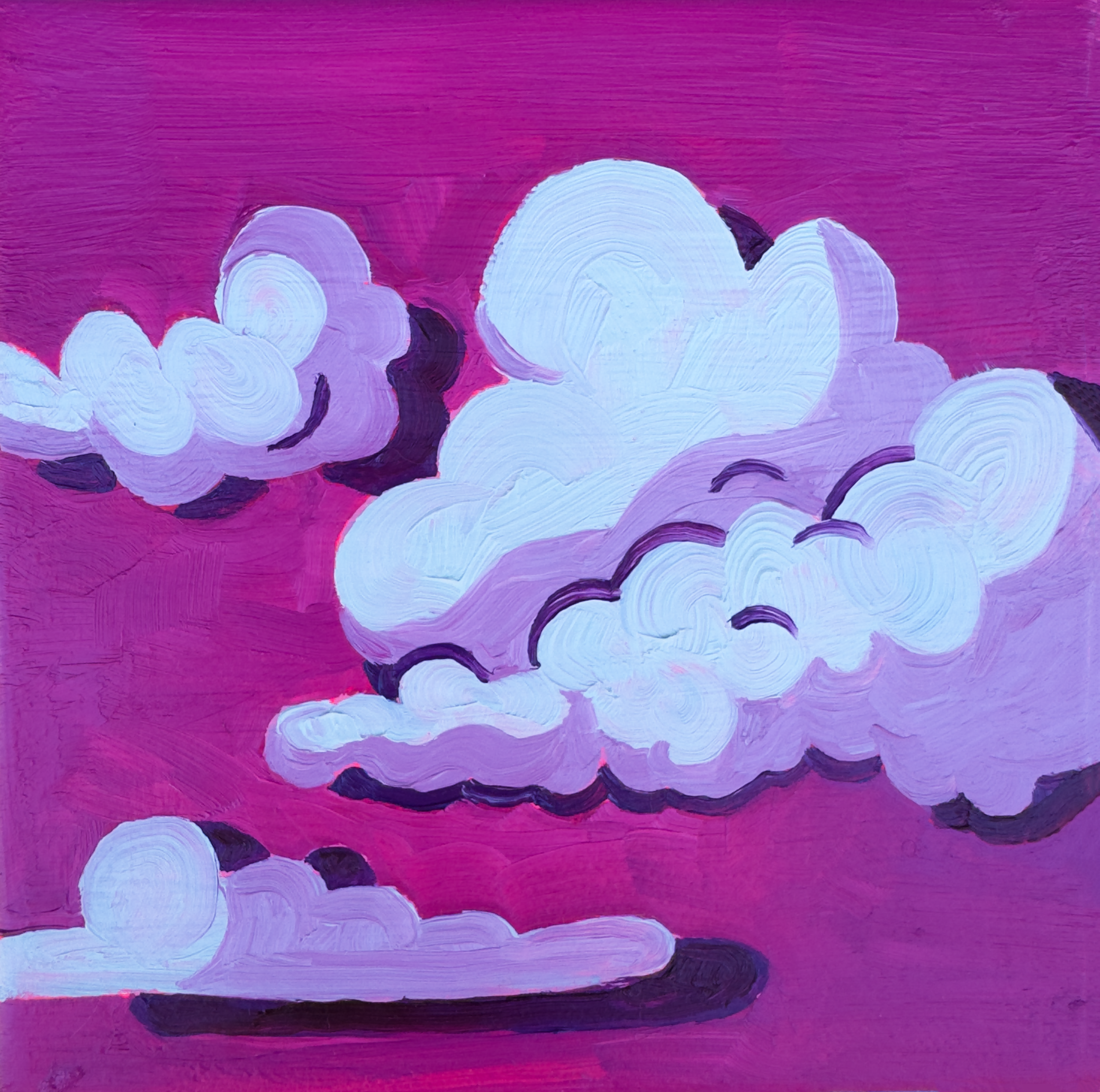 Graphic Clouds Mini Canvas