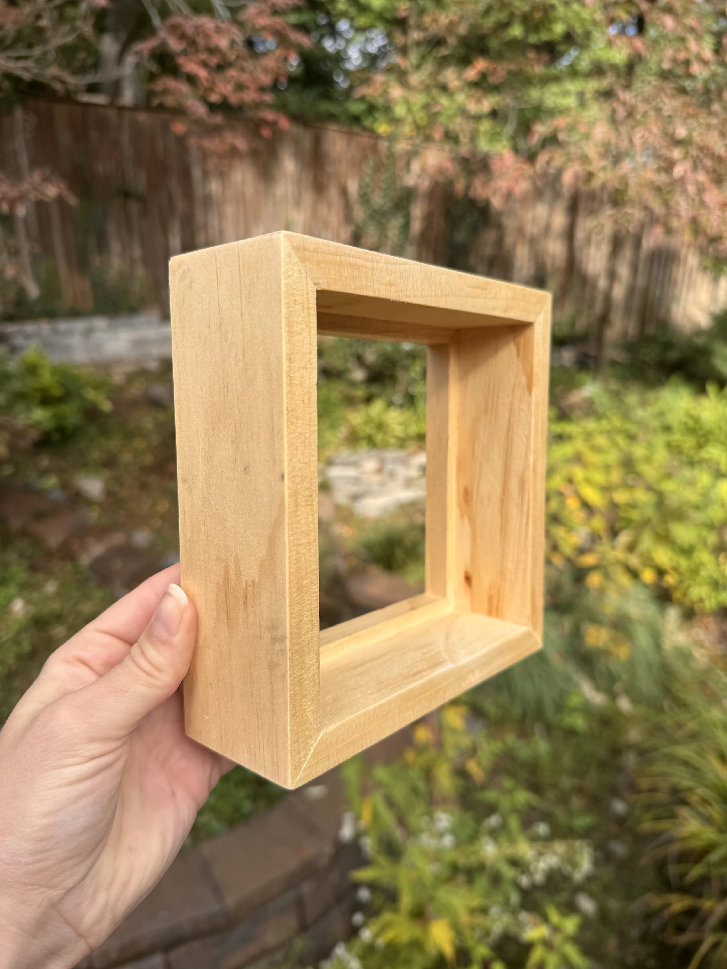 Custom Wooden Frame for 5x5 Canvas
