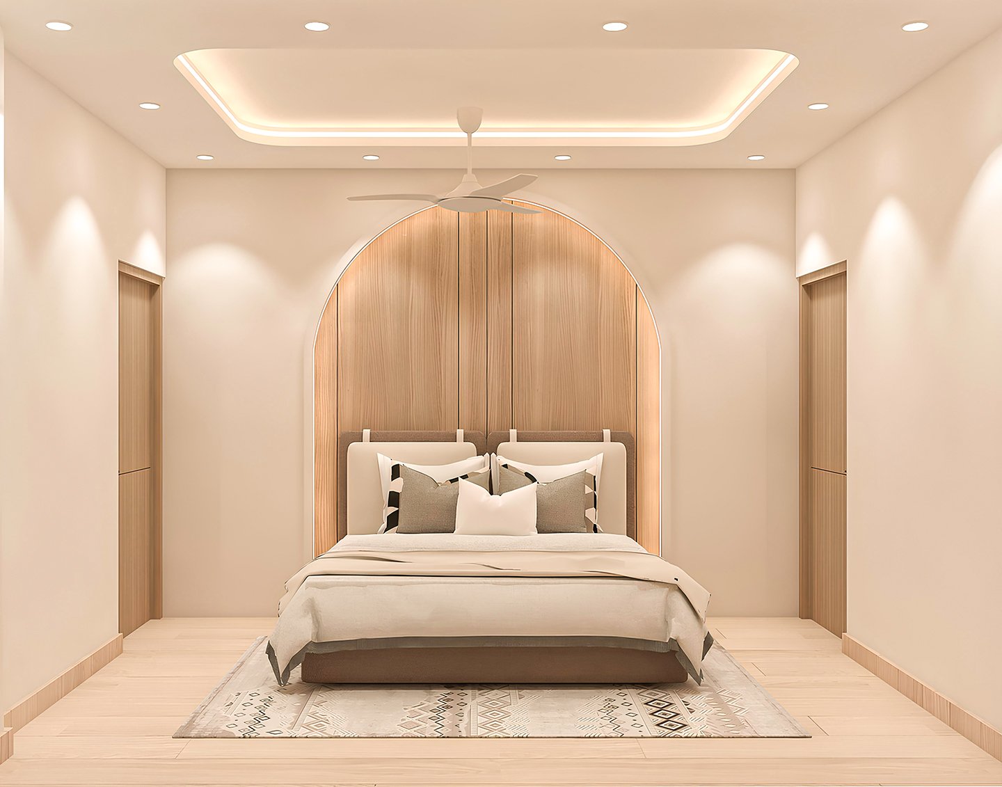 Rénovation intérieure d’une chambre avec concept architectural sur mesure