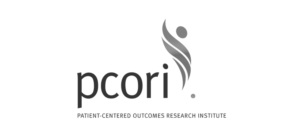 Logo of the Patient-Centered Outcomes Research Institute (PCORI), featuring a stylized human figure with a swirl design, accompanied by the text 'pcori' and 'PATIENT-CENTERED OUTCOMES RESEARCH INSTITUTE'.
