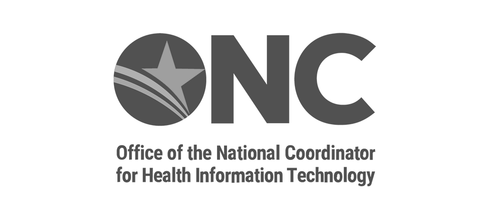 Logo of the Office of the National Coordinator for Health Information Technology, featuring a star and swoosh design.