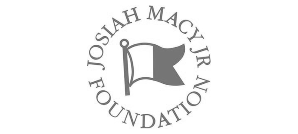 Logo of the Josiah Macy Jr. Foundation with a flag in the center