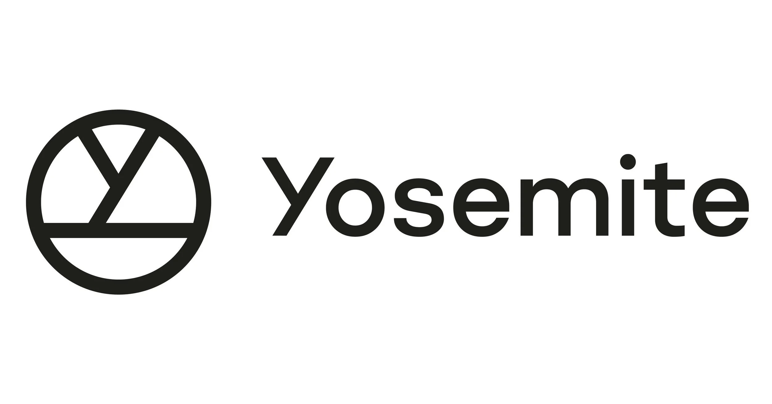 Yosemite logo with a stylized mountain and water icon next to the word Yosemite