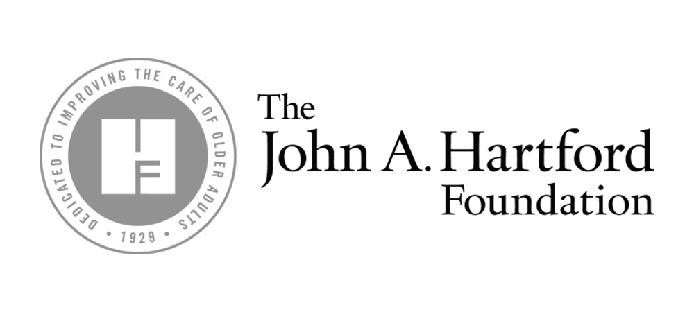 Logo of The John A. Hartford Foundation, featuring a circular emblem with the initials JAHF and the text 'Dedicated to Improving the Care of Older Adults, 1928'.