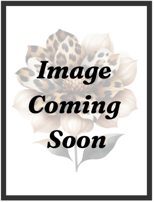 A floral graphic with a large beige flower in the center, surrounded by smaller brown and beige spotted petal elements, and the text 'Image Coming Soon' in bold black font over the flower.