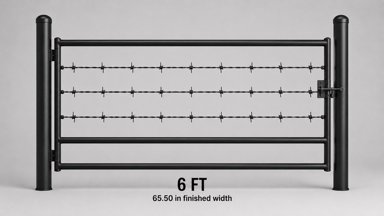 6-foot Barbed Wire Gate without Insert