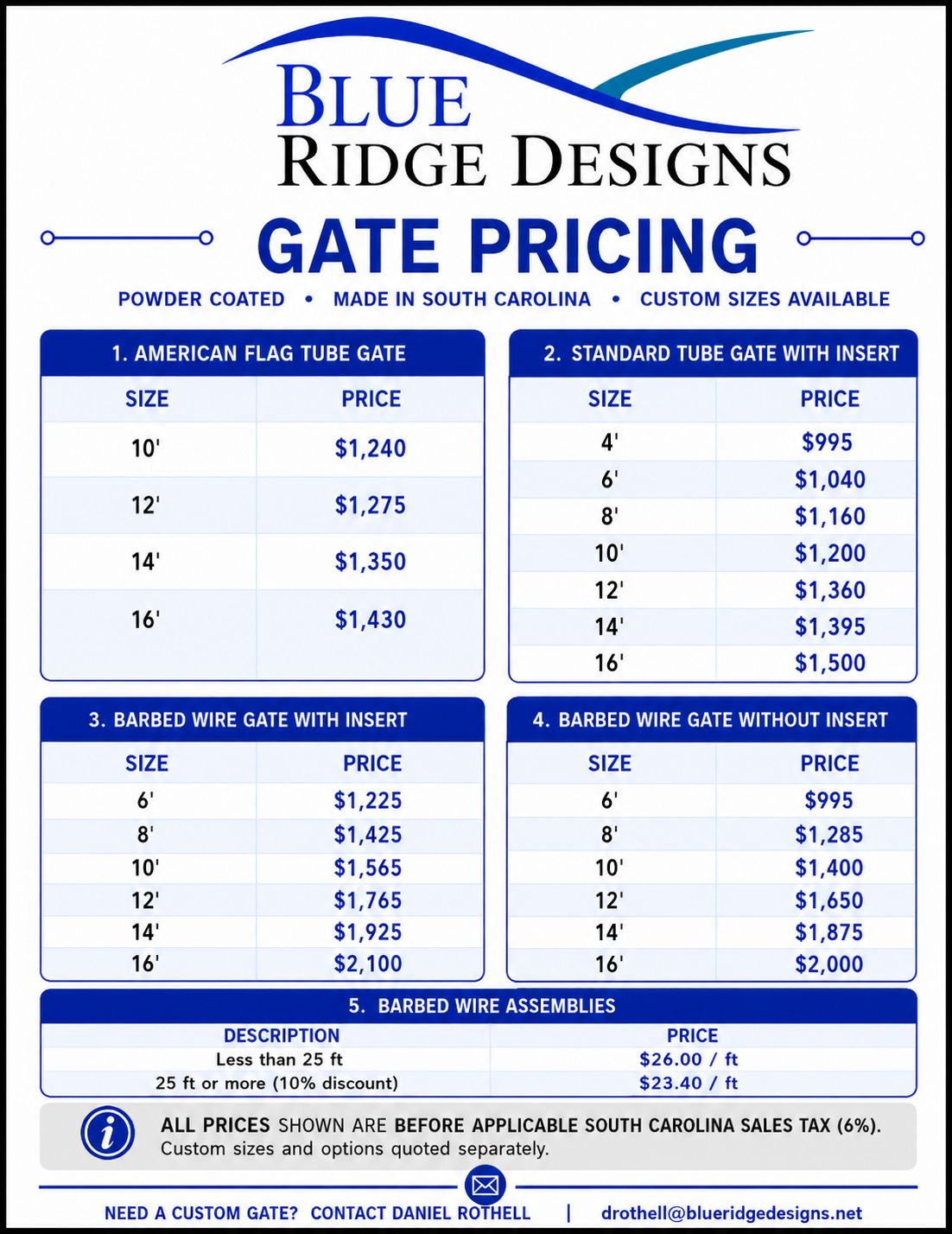 Blue Ridge Designs Gate Pricing Flyer 2026 - Updated (1).png