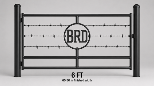 6-foot Barbed Wire Gate with BRD insert