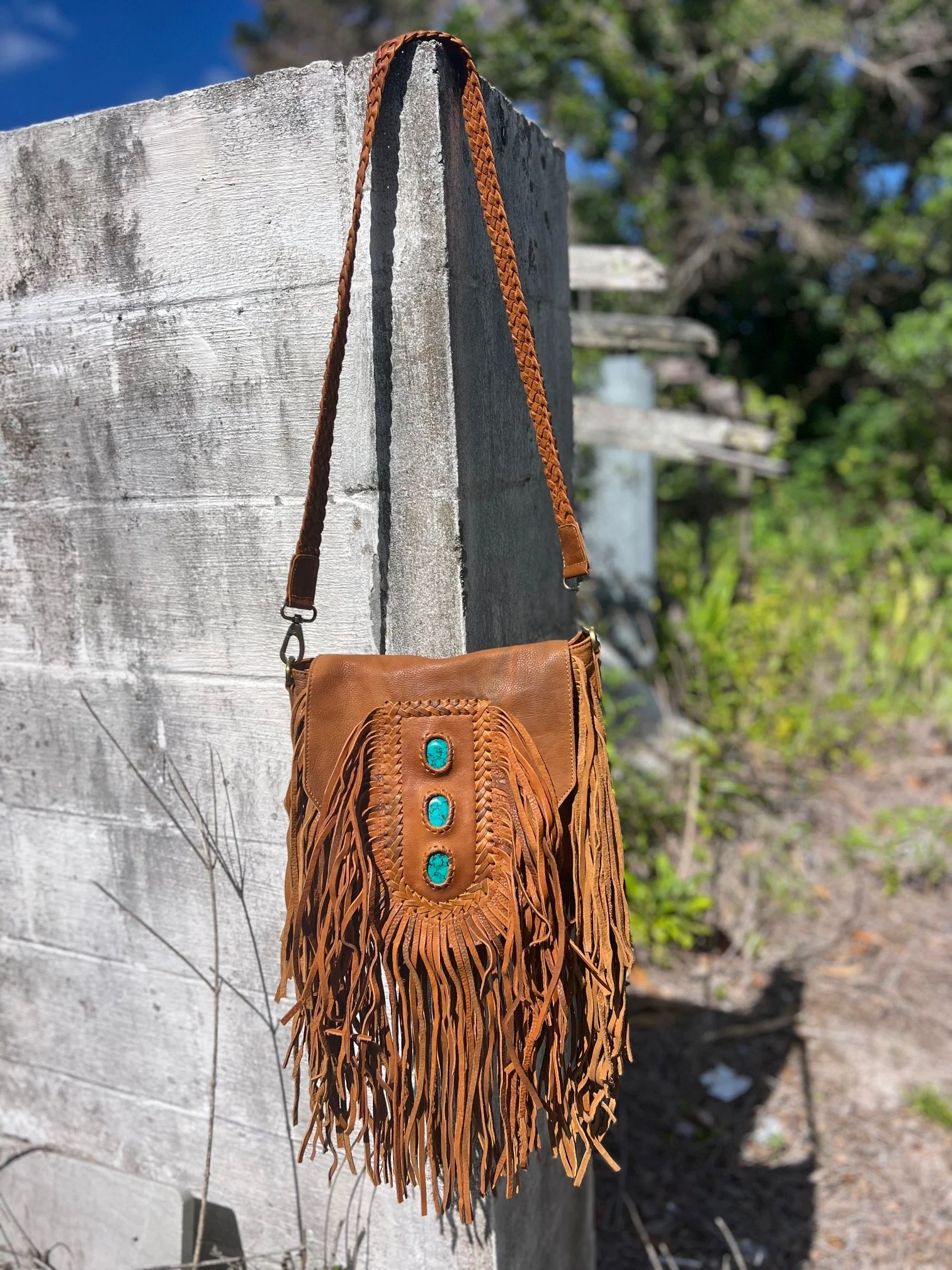 The Turquoise Fringe Crossbody