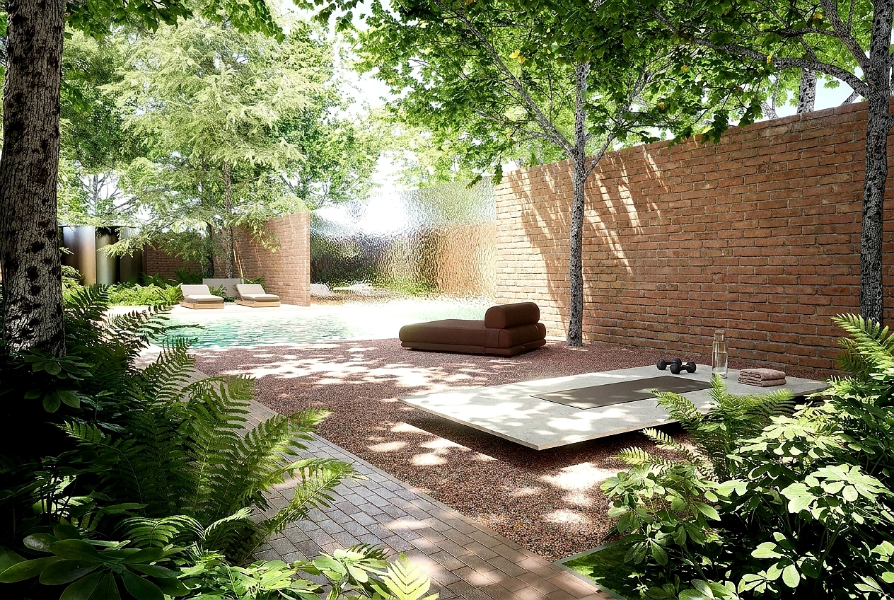 Space for breathing, meditation, and slowness.