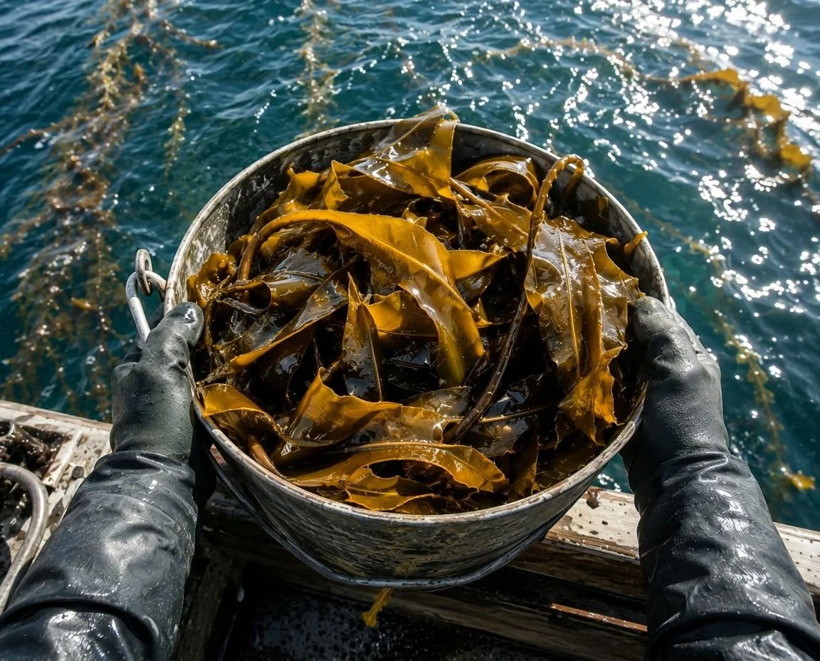 Seaweed is harvested directly from the coast, providing a nutritious and regenerative ingredient rich in minerals and flavour.