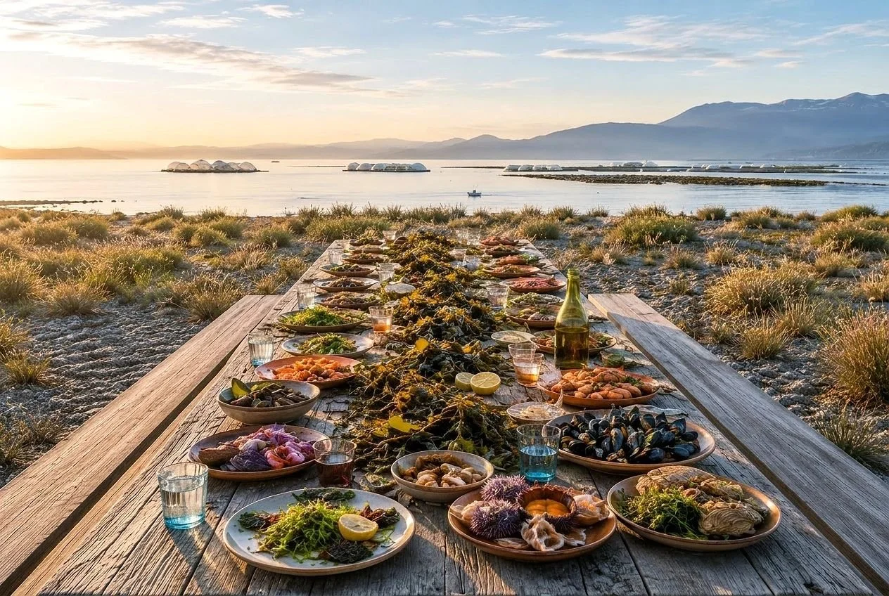 Harvent Table - A communal gathering place where seasonal harvests are shared through long-table dining, celebrating gastronomy, community and connection.