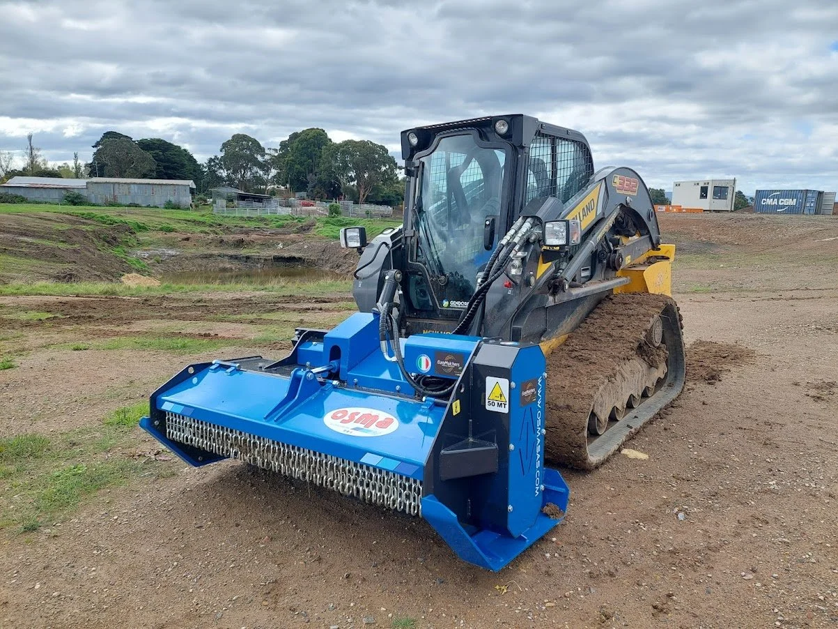 Built for demanding environments, the OSMA SF Forestry Mulcher delivers reliable performance for contractors clearing dense vegetation and undergrowth.