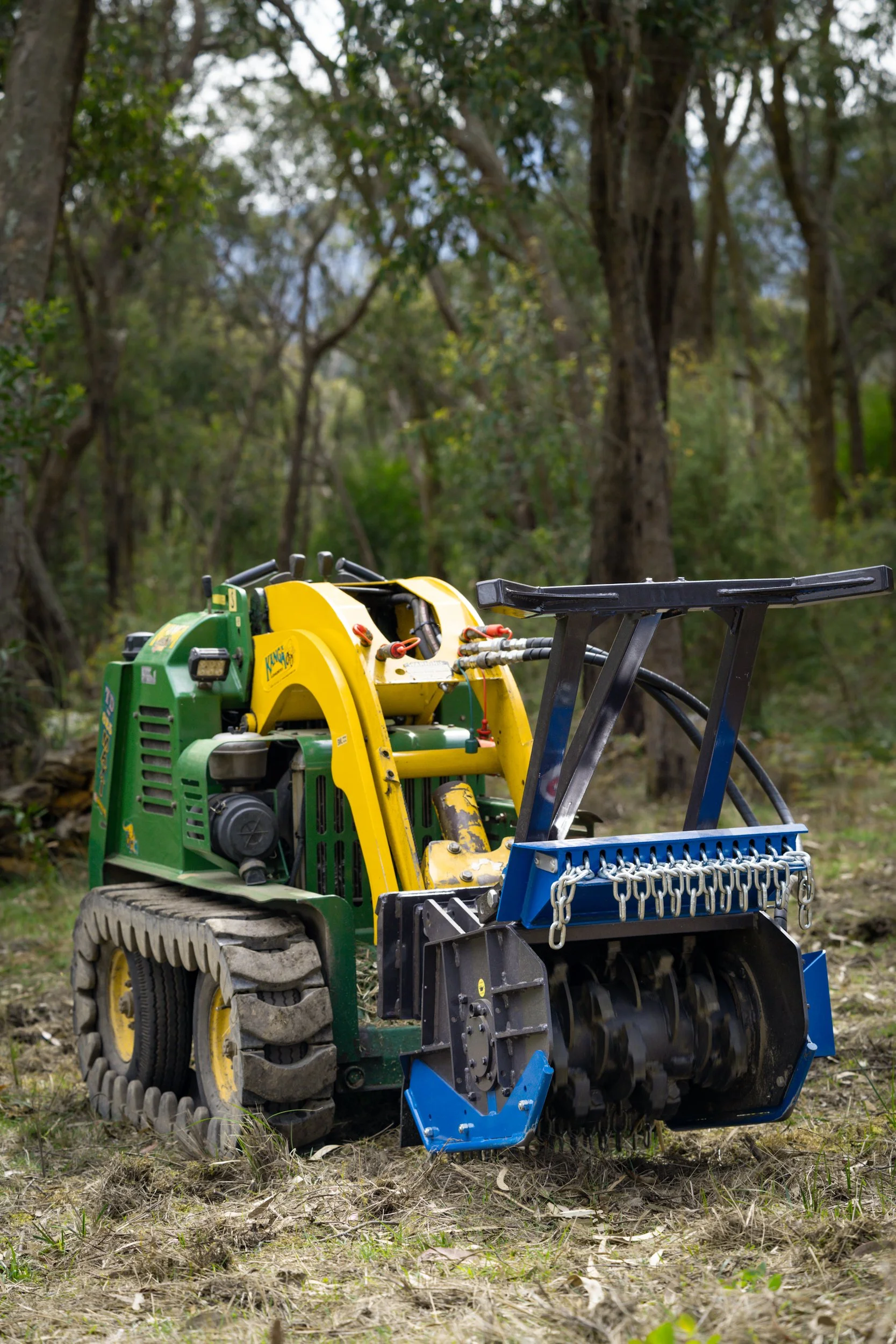 The SSK Compact Forestry Mulcher provides a practical solution for contractors needing reliable mulching capability from mini loaders.