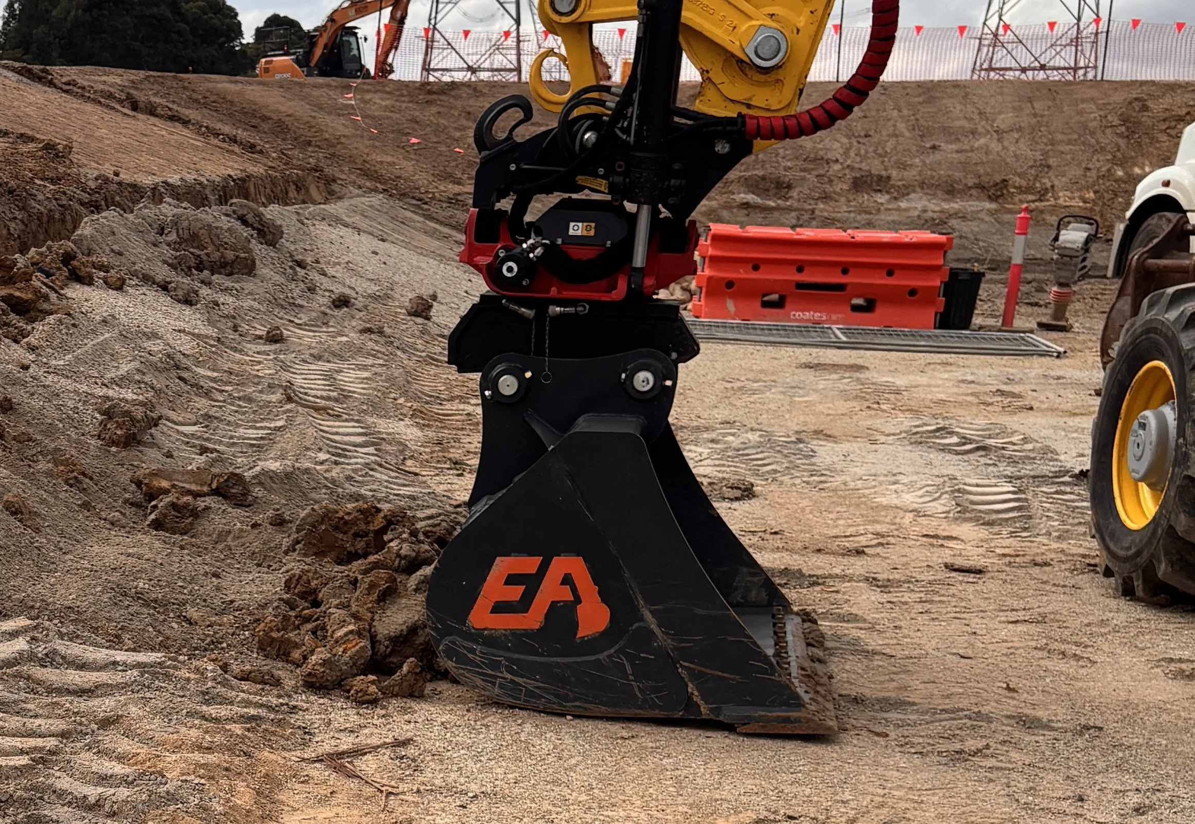 Excavator attachment supplied by Eastern Attachments operating on an Australian construction site