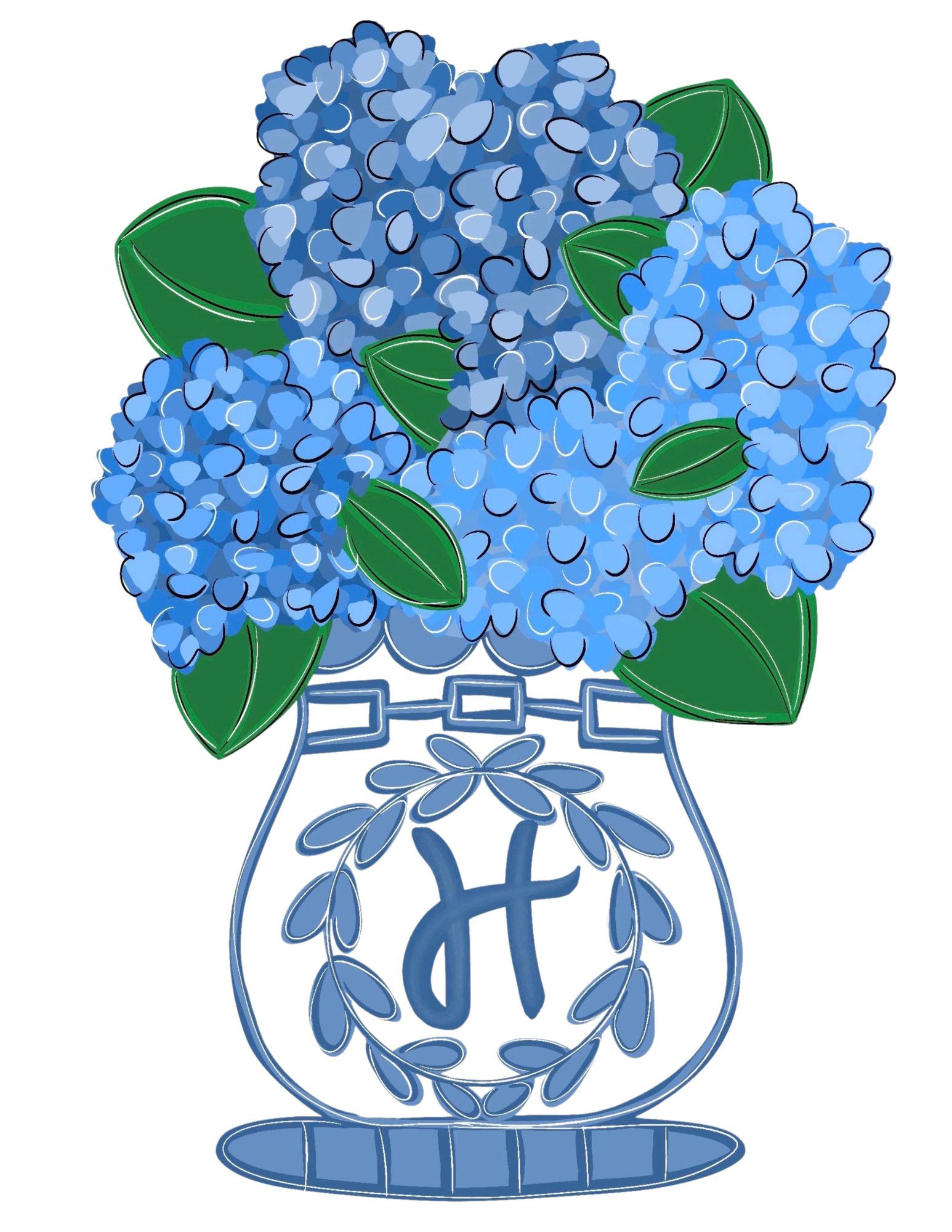 Hydrangea Door Hanger