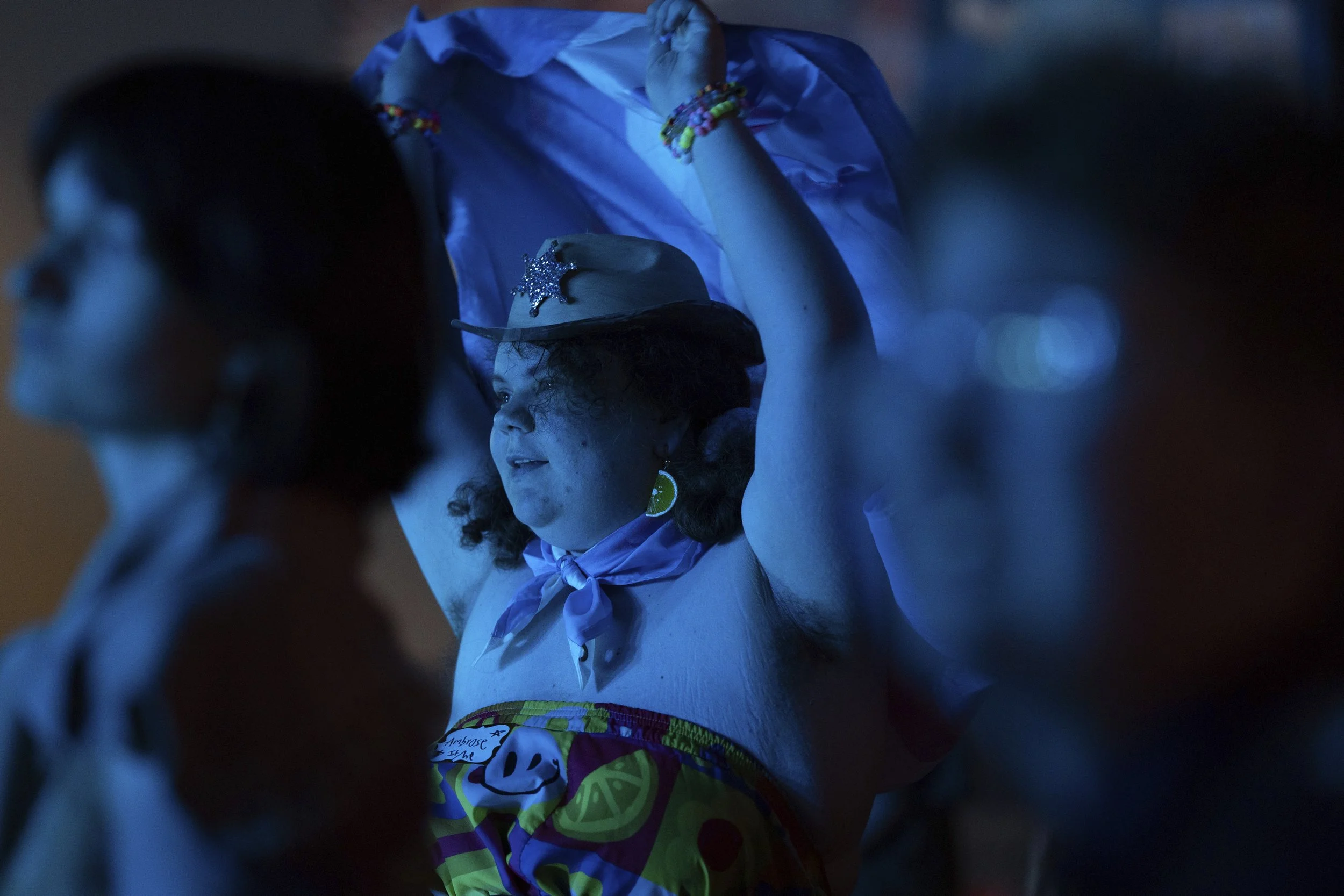 People dance during a “Pink Pony Prom” held to celebrate teen and young adult members of the LGBTQ+ community on Friday, May 30, 2025, in Portland, Ore. 