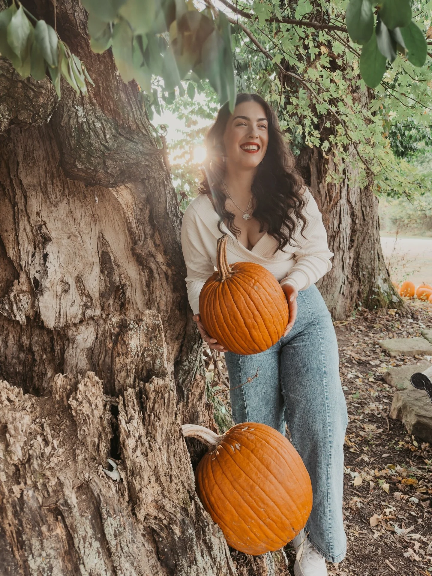 Smiling because I made it out of the corn maze 🌽
