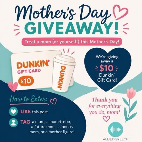 Happy Mother&rsquo;s Day from Allied Speech! ✨🩵

To all the moms, moms-to-be, future moms, bonus moms, and mother figures&mdash;thank you for everything you do each and every day. Your love, patience, advocacy, and support make such a difference in 