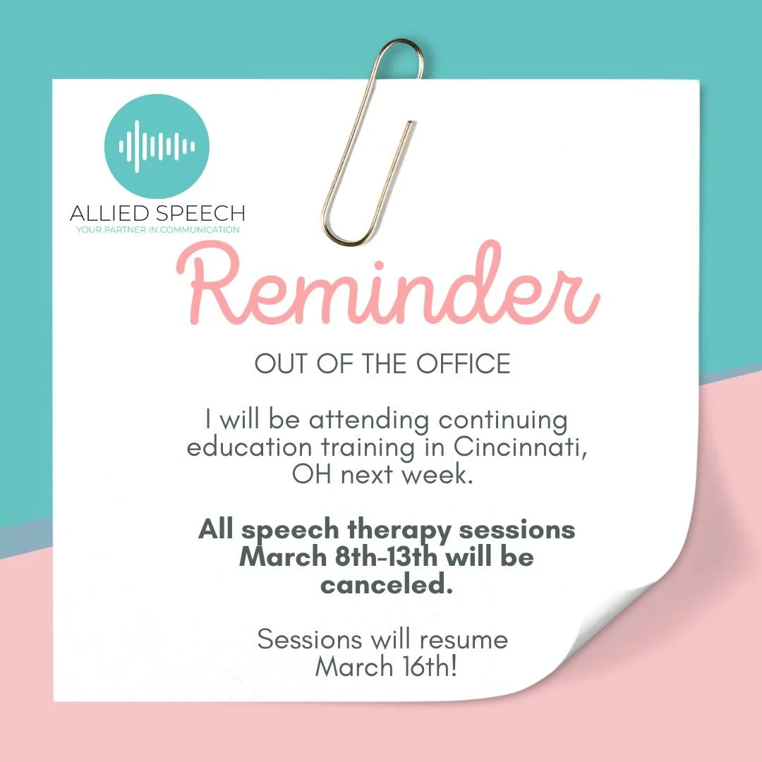 Friendly reminder to all of our Allied Speech families 🩵✨