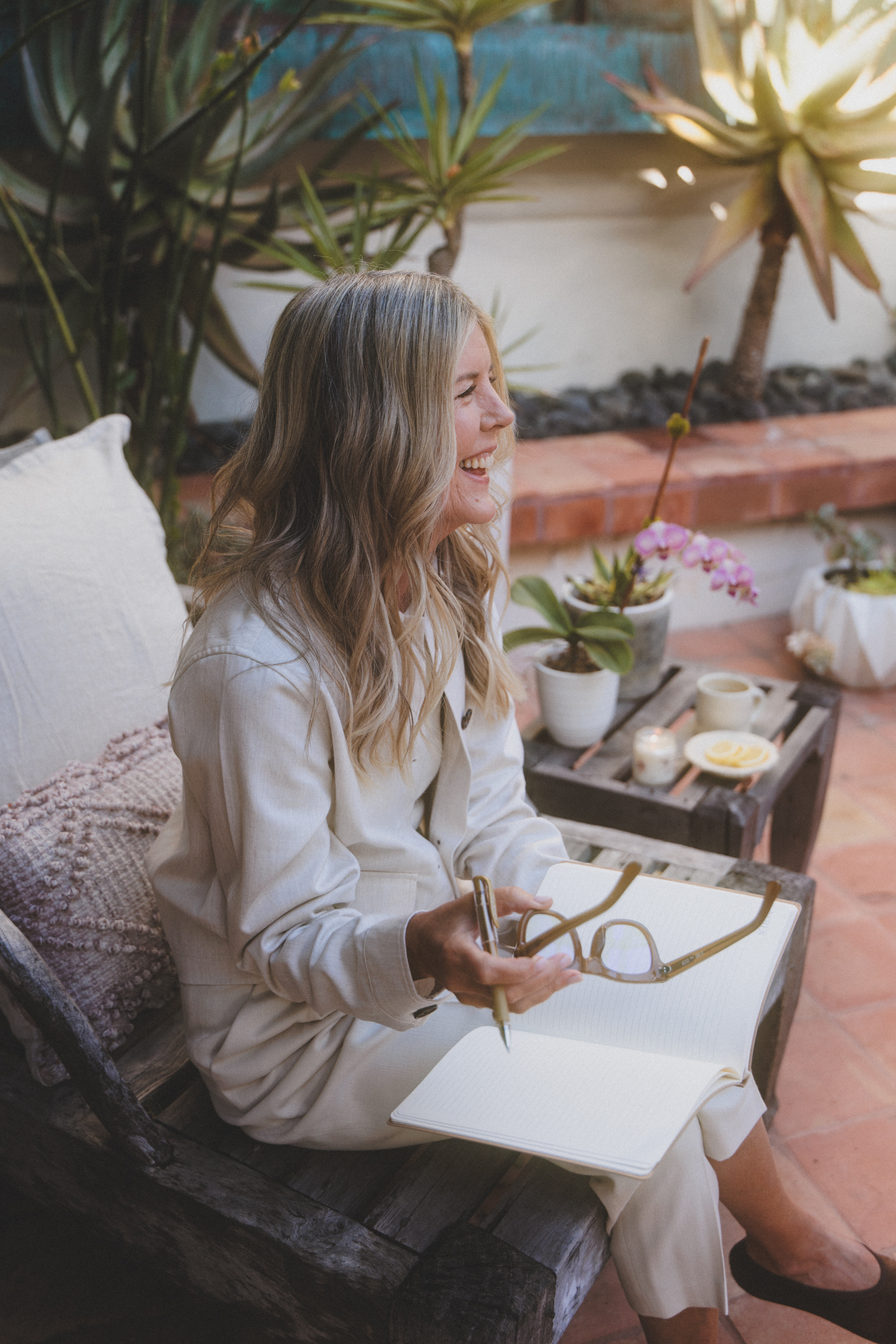 Robin Queen Finkelstein, The Slow Medicine Therapist, sitting in her home office in San Diego.