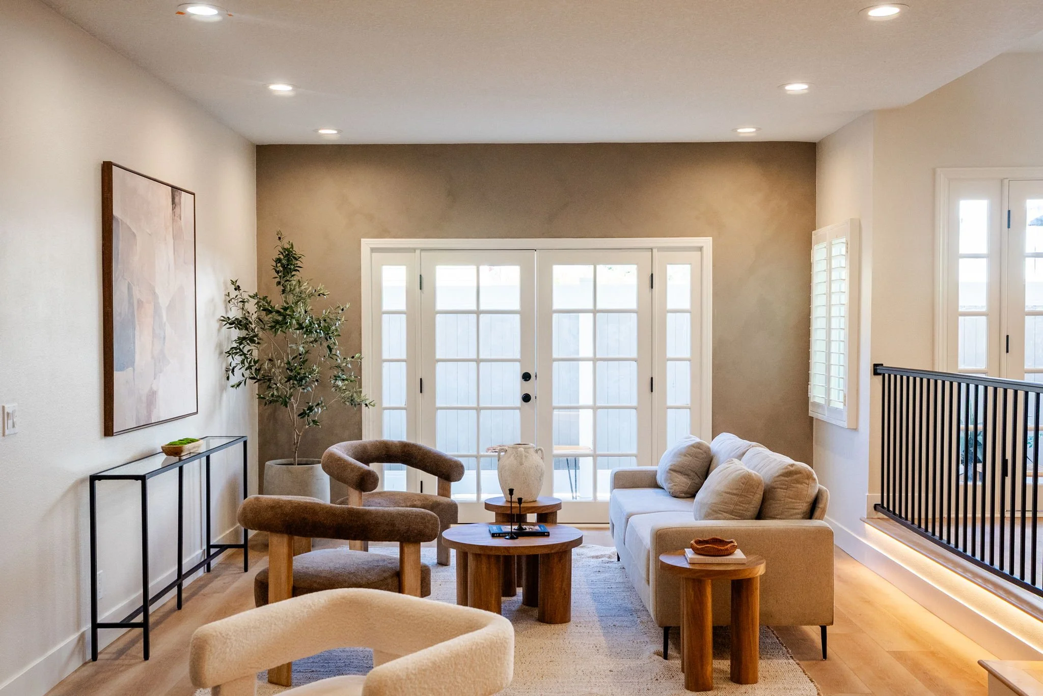 Warm Contemporary Living Room