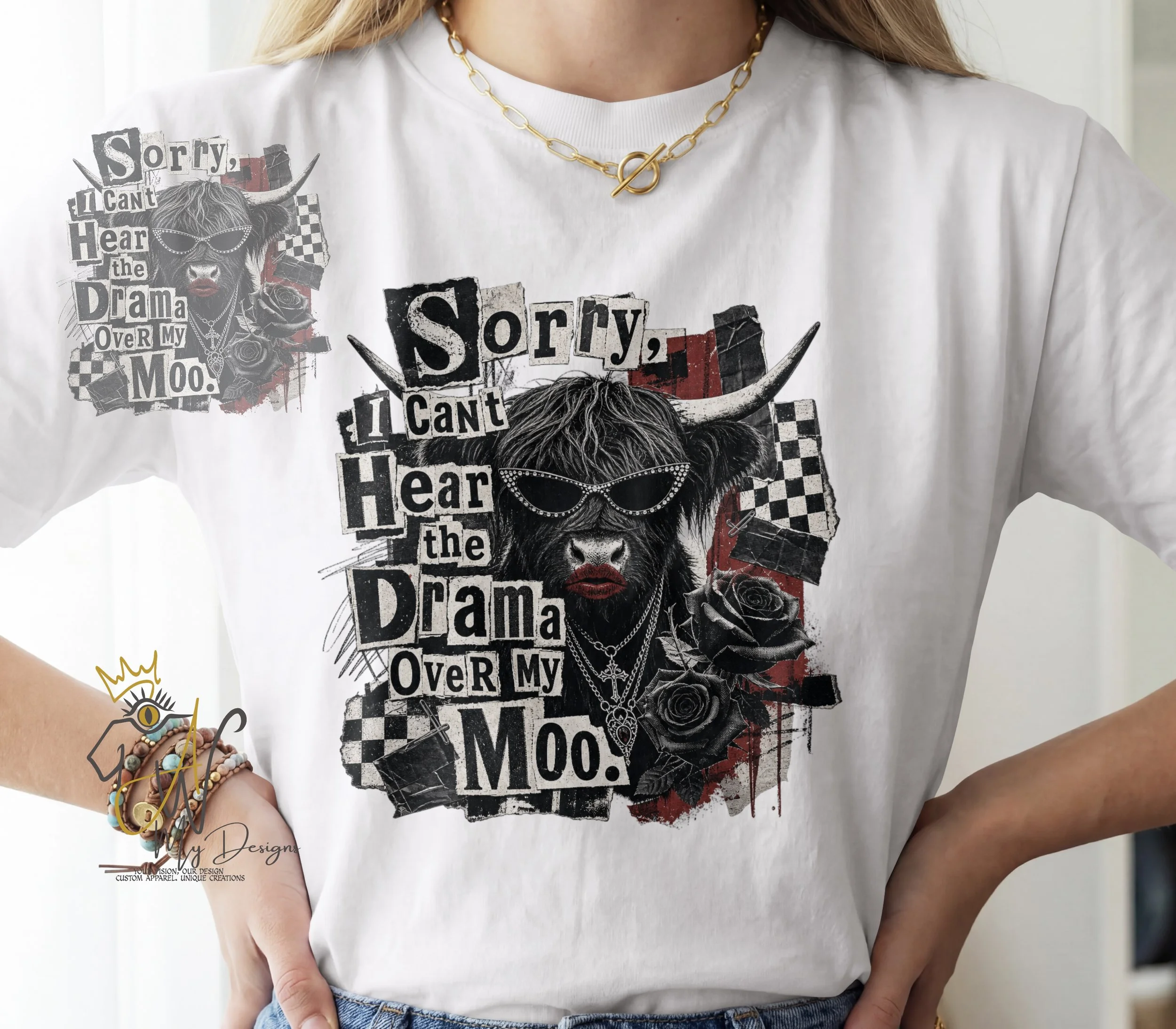 Sorry, I Can’t Hear the Drama Over My Moo Unisex Graphic T-Shirt