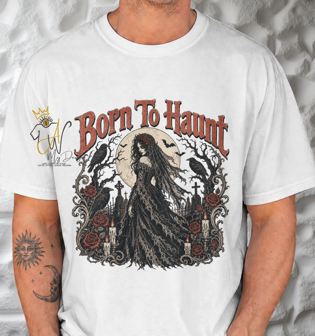 Born To Haunt | White Edition Unisex Graphic Tee