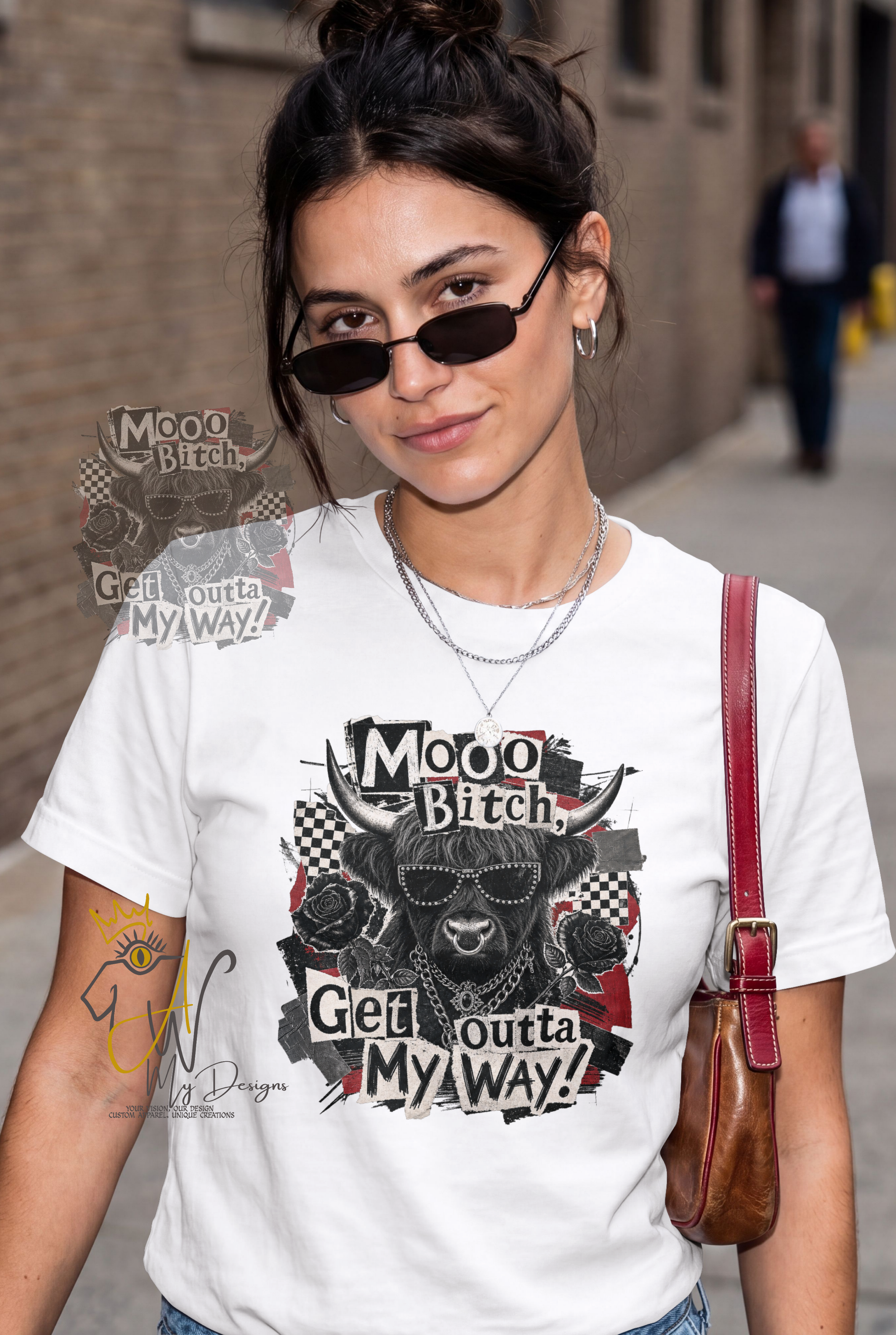 🐄🖤 Mooo Bitch, Get Outta My Way! Unisex Graphic T-Shirt