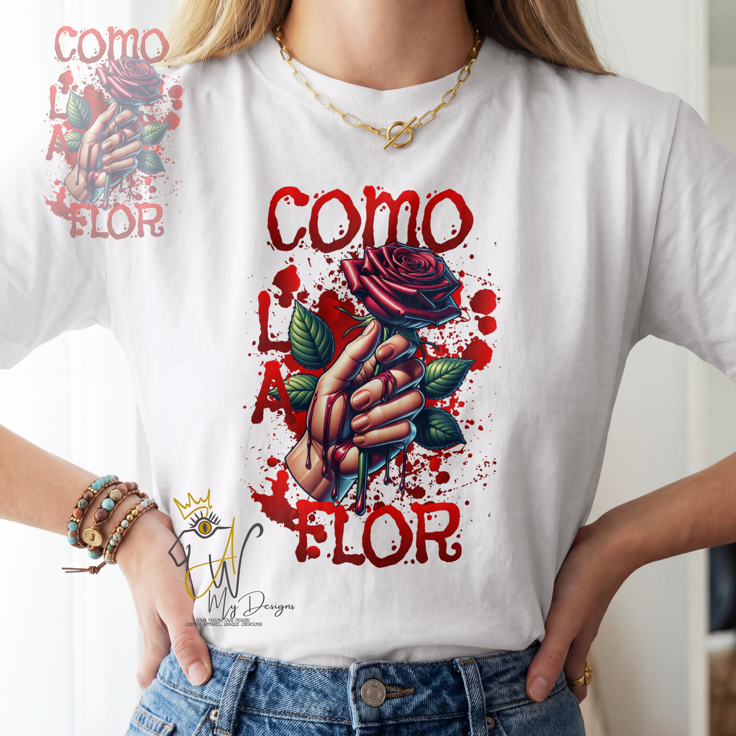 Como La Flor🌹| Gothic Unisex Graphic T-Shirt